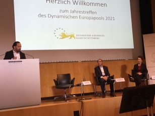 Im Rahmen einer Veranstaltung des Staatsministeriums für den Dynamischen Europapools des Landes Baden-Württemberg diskutierten wir über die Zukunftskonferenz